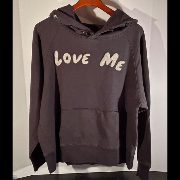 Sandrine Rose x Free People French Terry Cloth Love Me Hoodie Gray Size S - NWT - Picture 3 of 15